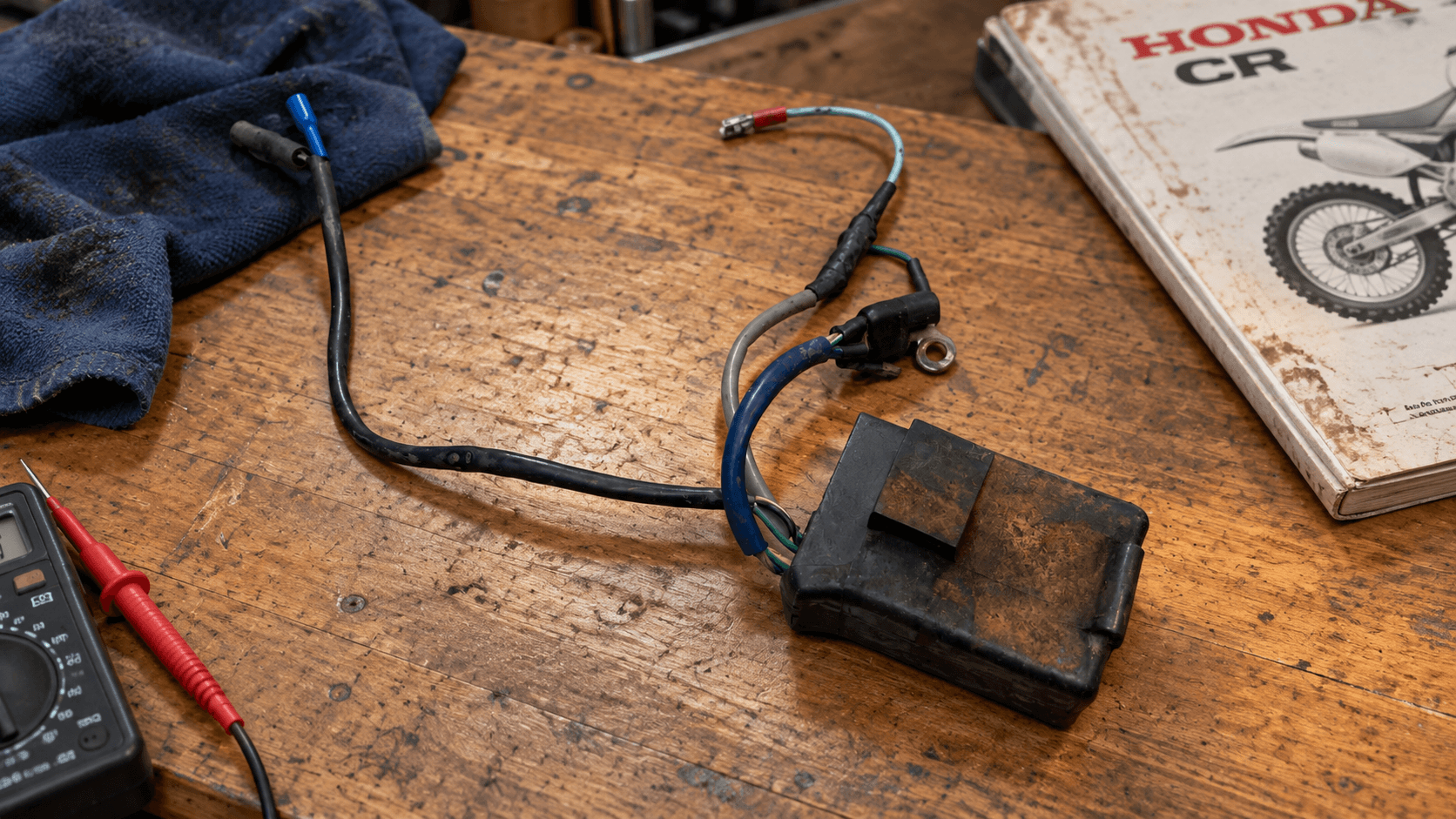 Boîtier CDI Honda CR d’occasion contrôlé en atelier