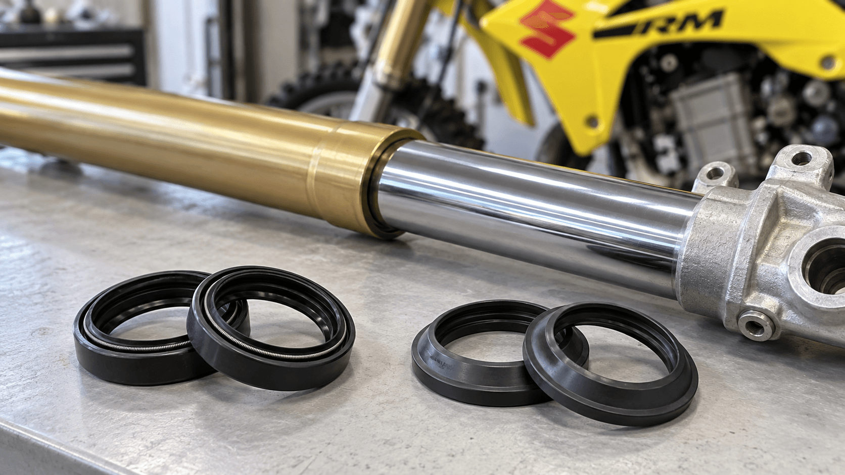Joints spi et cache-poussière de fourche pour Suzuki RM vintage